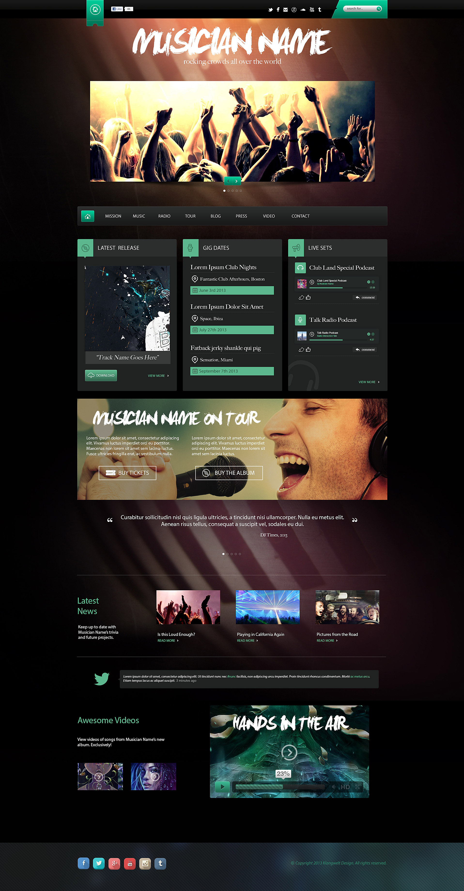 Website Design for musicians
