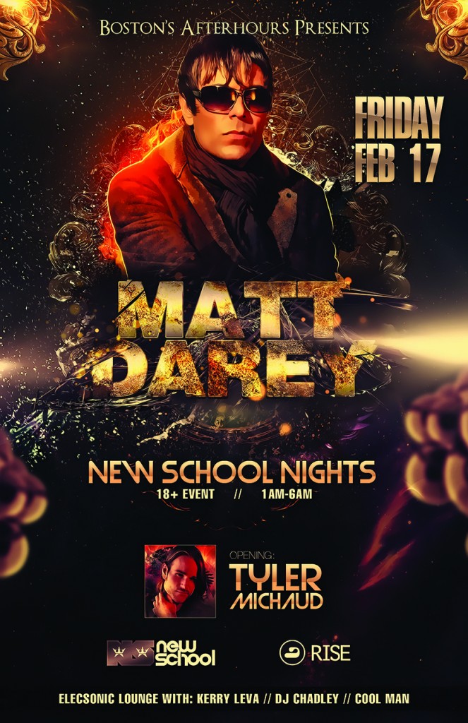 New School Nights Matt Darey Poster Graphic Design