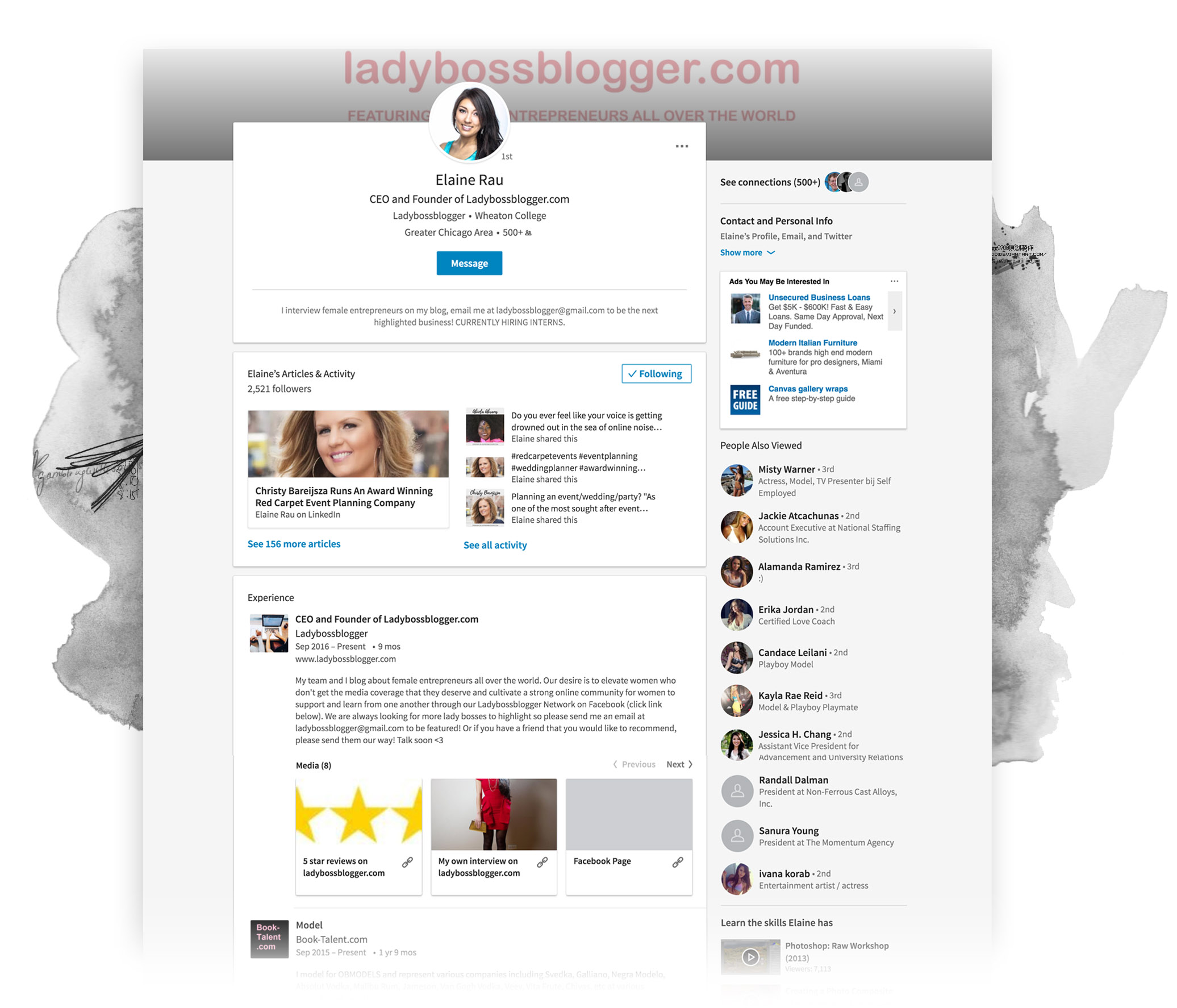 LadyBossBlogger LinkedIn strategy page