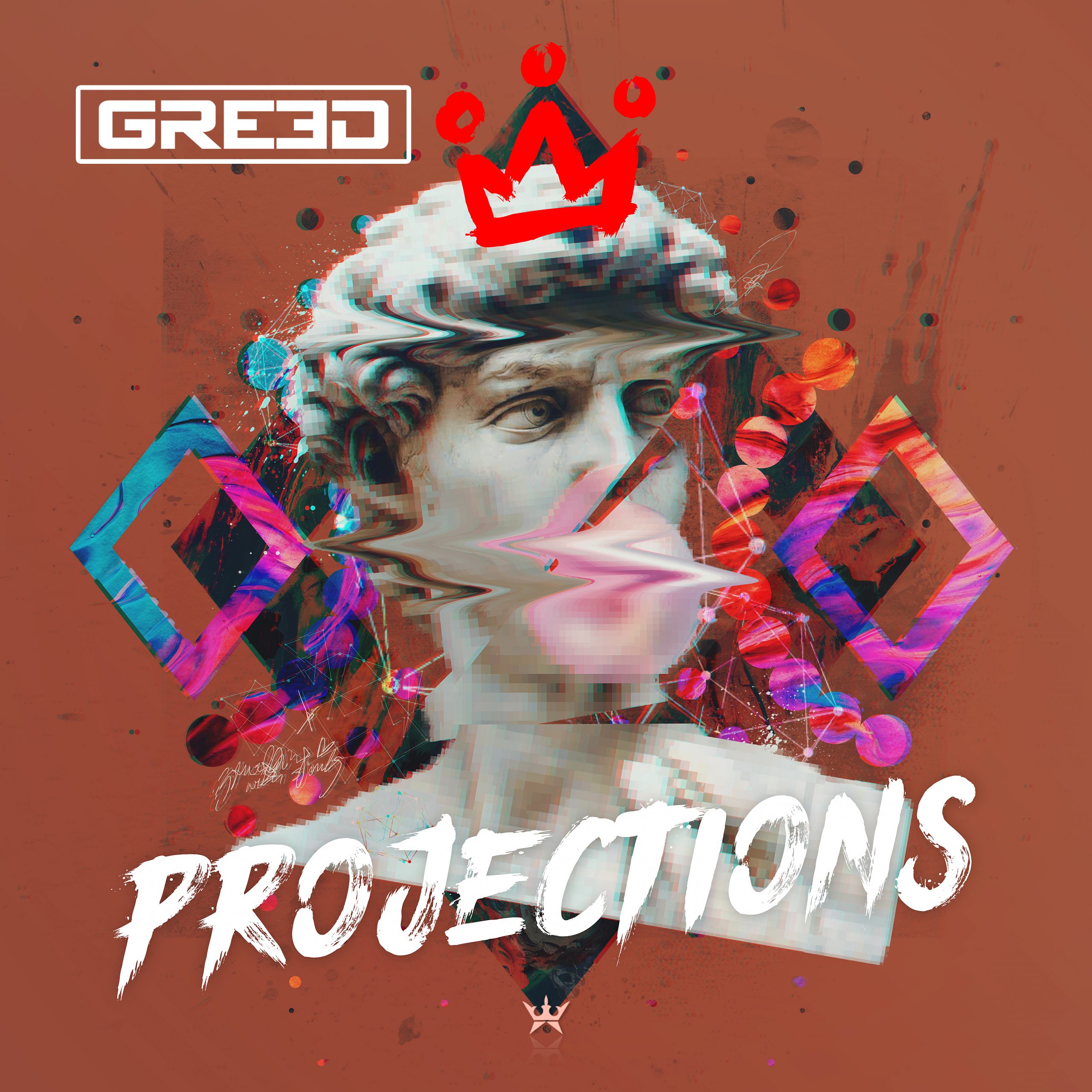 GR33D projections album art cover design