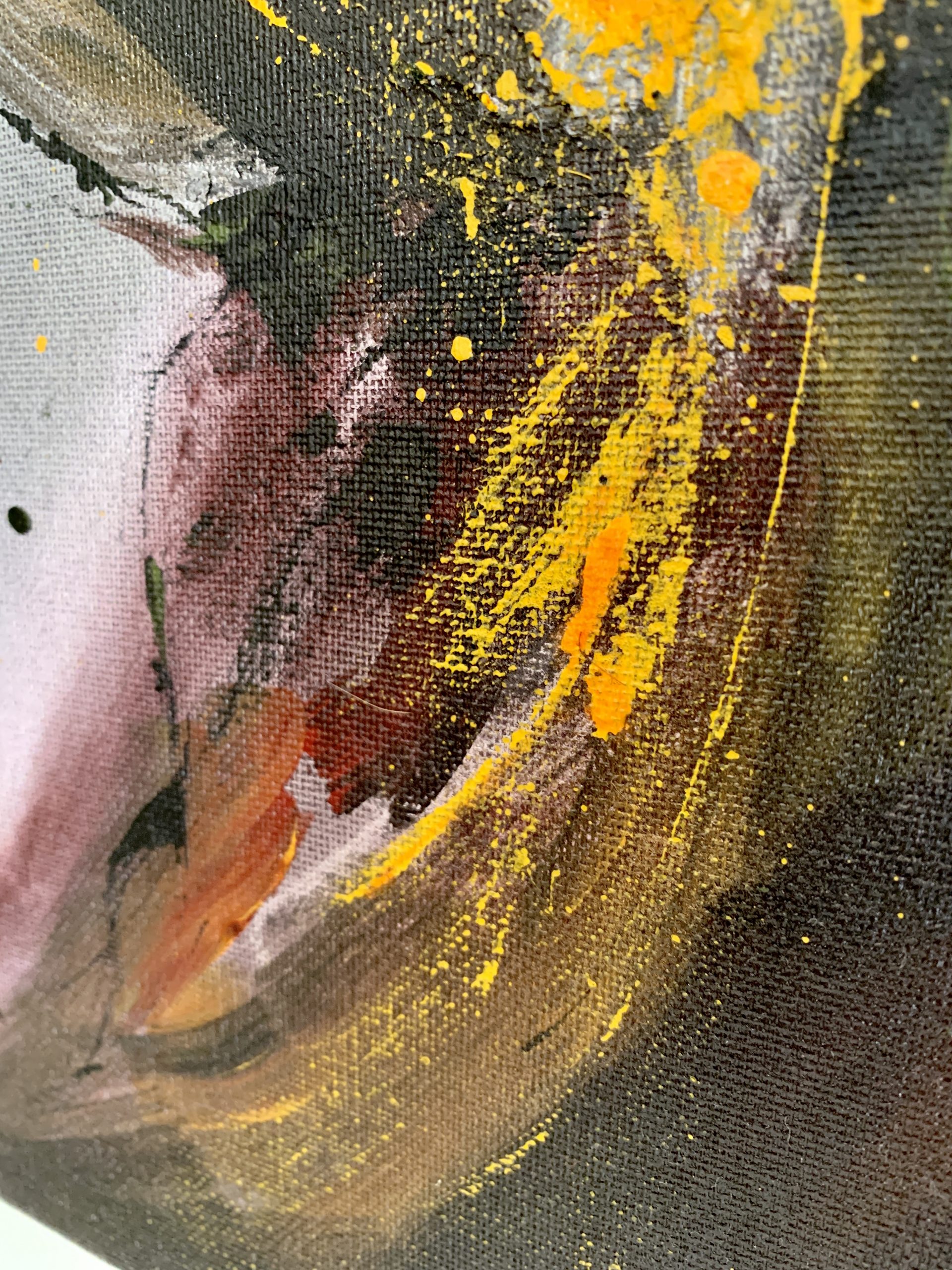 Sacred & Profane (* Glow in the Dark Painting) Closep Details