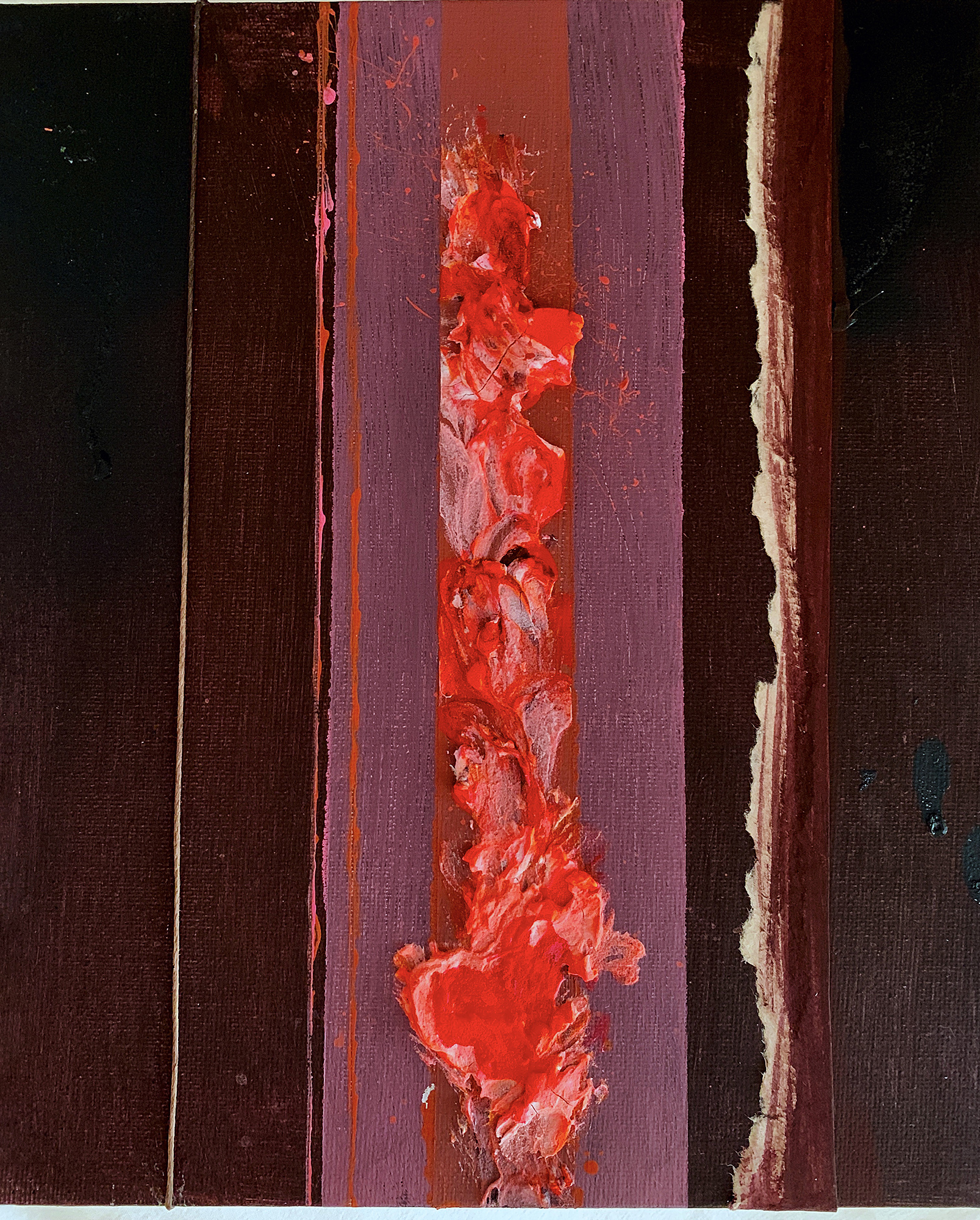The Veil - Barnett Newman inspired collage painting