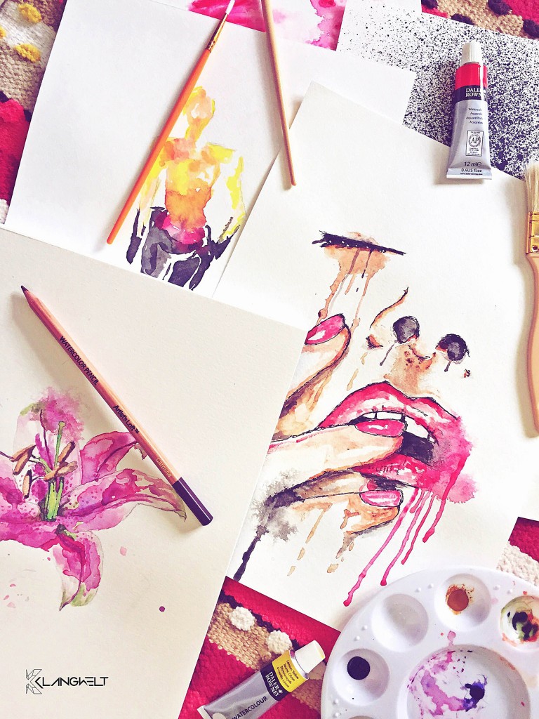 Various Watercolor Illustrations by Klangwelt